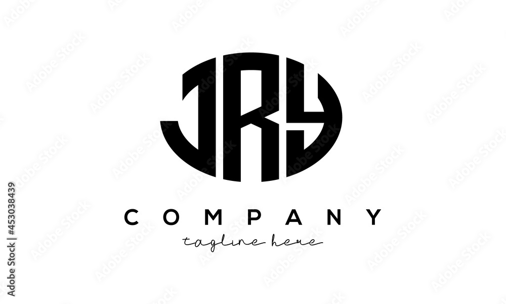 JRY three Letters creative circle logo design JRY three Letters creative circle logo design