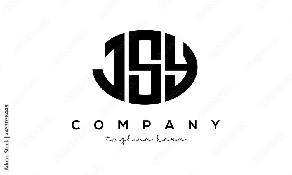 JSY three Letters creative circle logo design	