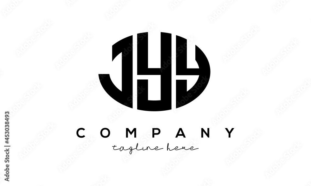 JYY three Letters creative circle logo design	