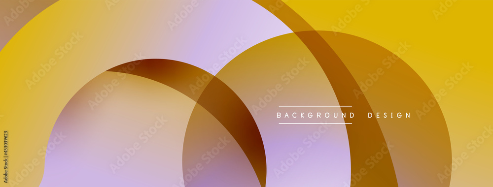 Abstract overlapping lines and circles geometric background with gradient colors Abstract overlapping lines and circles geometric background with gradient colors