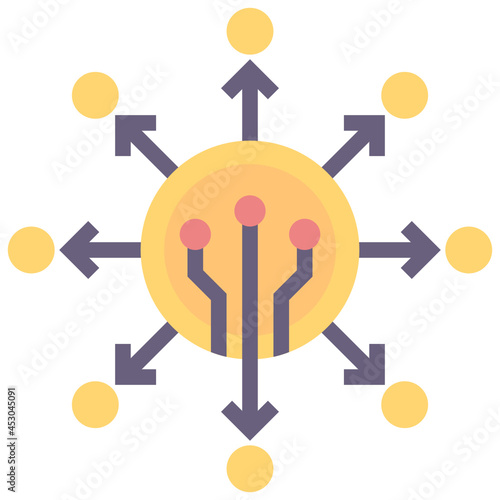 defi flat style icon