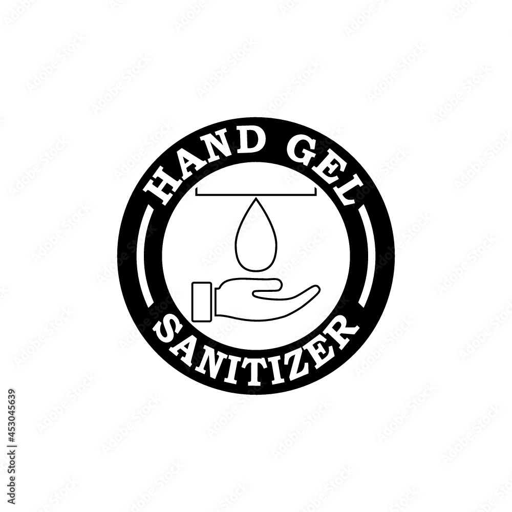Hand gel sanitizer icon isolated on white background