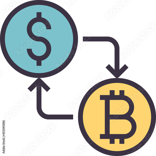 exchange outline style icon