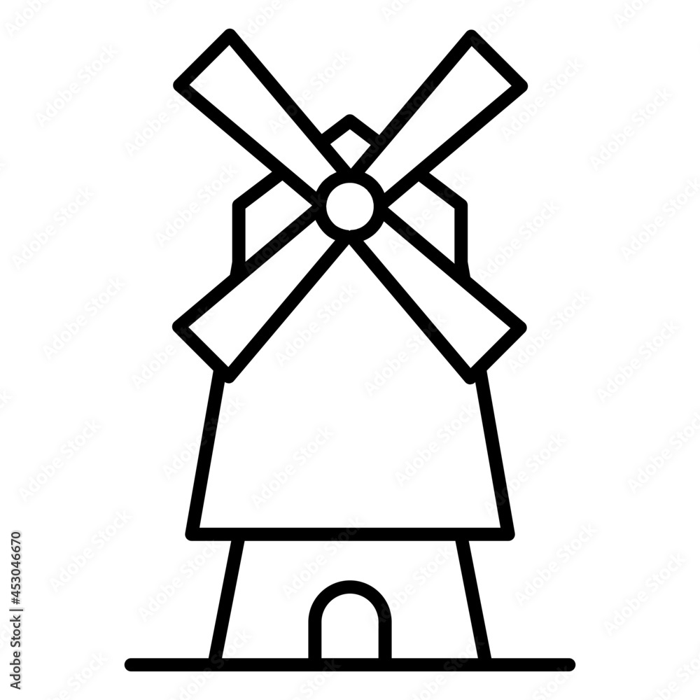 An editable design icon of domestic windmill
An editable design icon of domestic windmill