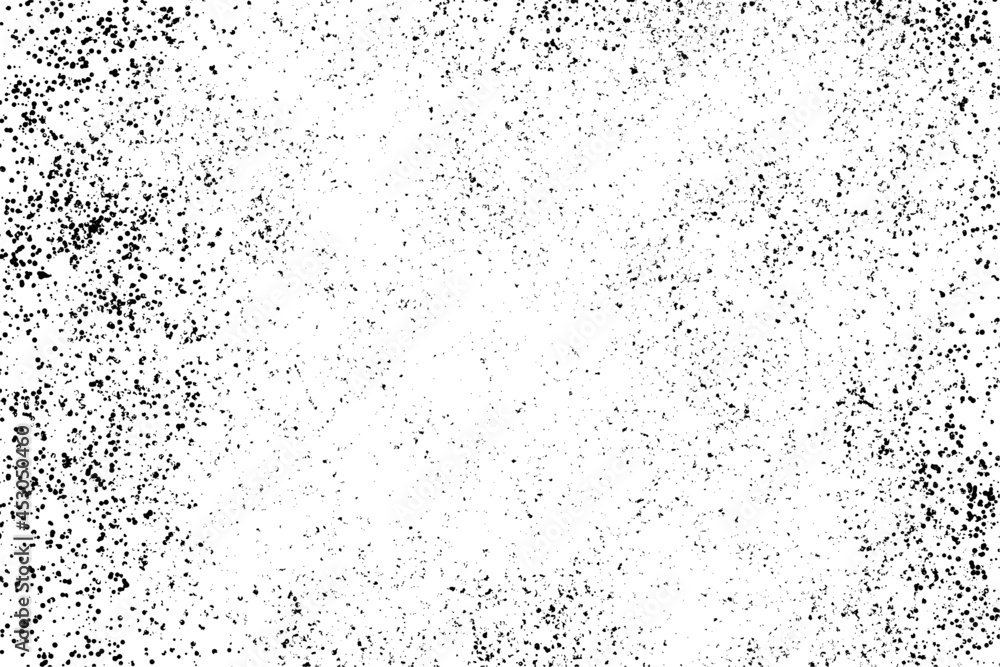  Grunge Black And White Urban. Dark Messy Dust Overlay Distress Background. Easy To Create Abstract Dotted, Scratched, Vintage Effect With Noise And Grain.Grunge Texture Vector