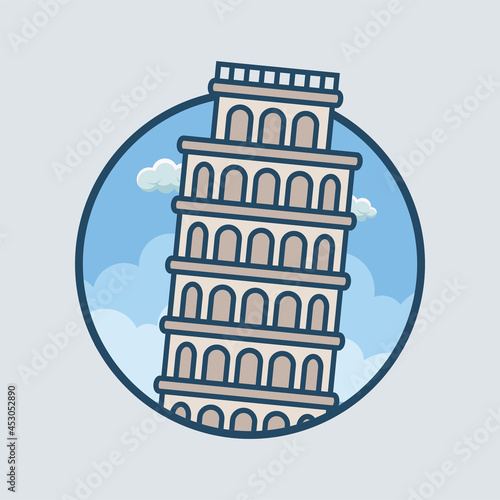 World famous building - Leaning Tower of Pisa