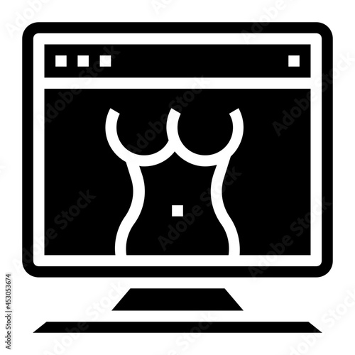 cyber crime glyph icon