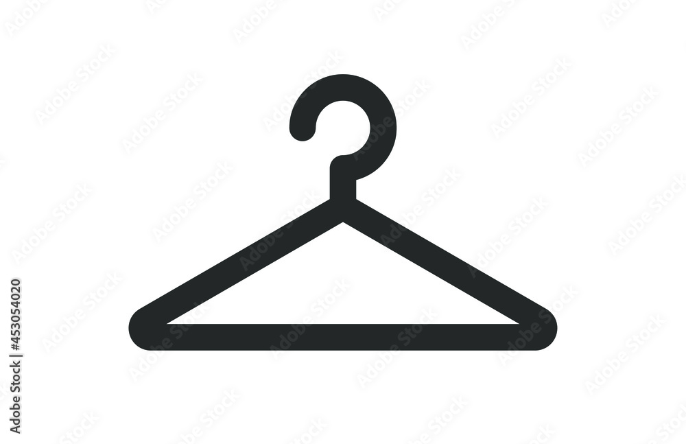 Clothes Hanger Vector Icon Hanger Isolated Vector Illustration On