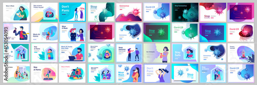 Stop Coronavirus Concept. Dangerous Pandemic 2019-nCoV icon, Wuhan. Vector illustration of coronavirus prevention. Protection and revention of 2019-nCoV, banner and landing page, vector