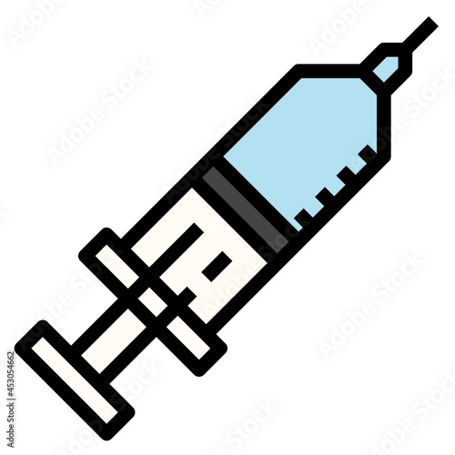 disposable syringes line icon photo