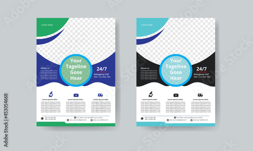 A4 medical flyer A4 flyer template two color medical flyer template