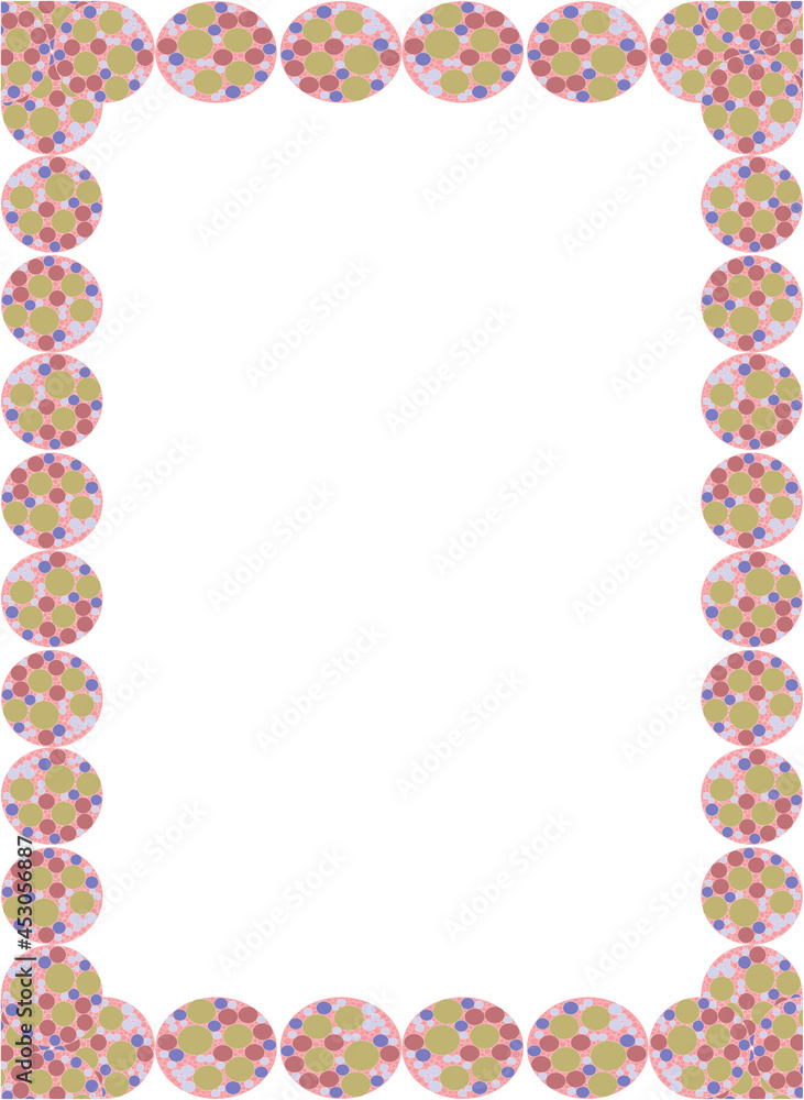 Pattern of oval figures, made by the author's brush with a lot of small circles. Pattern of oval figures, made by the author's brush with a lot of small circles.