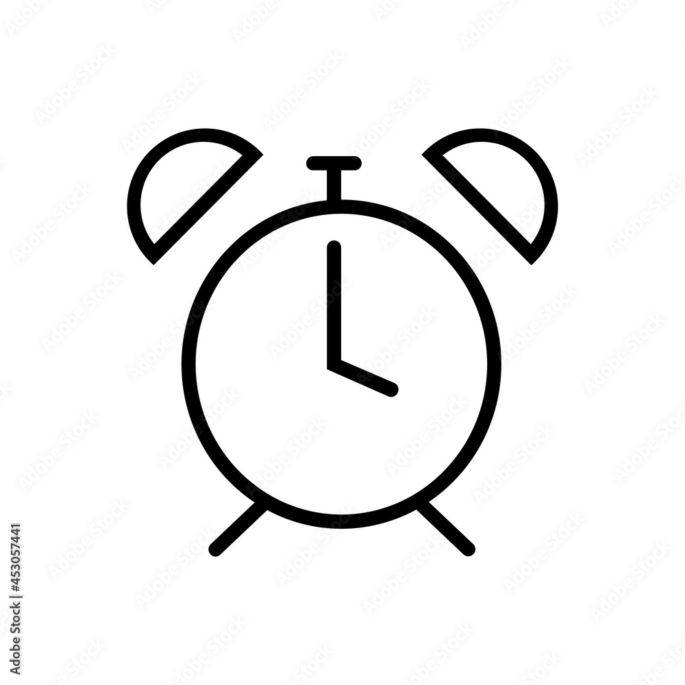 Alarm clock icon vector set. Time illustration sign collection. Clock sign or symbol. Alarm clock icon vector set. Time illustration sign collection. Clock sign or symbol.