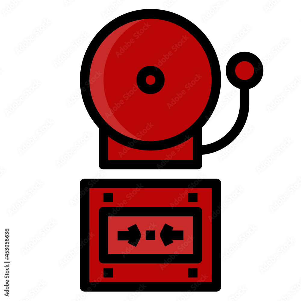 Fototapeta premium fire alarm line icon