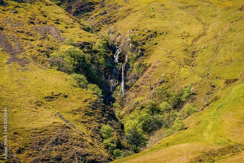 Cautley Spout Waterfall in the Howgill Fells near Low Haygarth, Yorkshire Dales National Park, Cumbria, England, UK photo