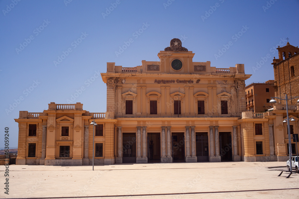 The railway central station palace in Agrigento