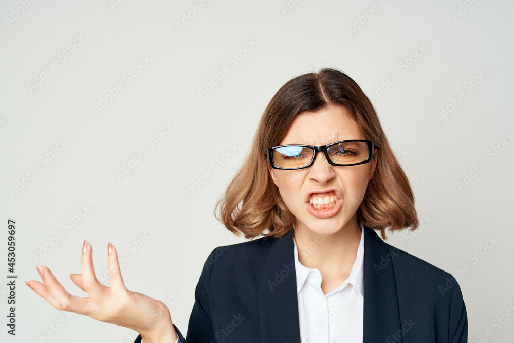 woman in a business suit emotions work professional manager woman in a business suit emotions work professional manager