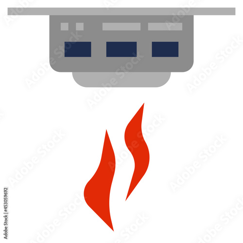 fire alarm flat icon