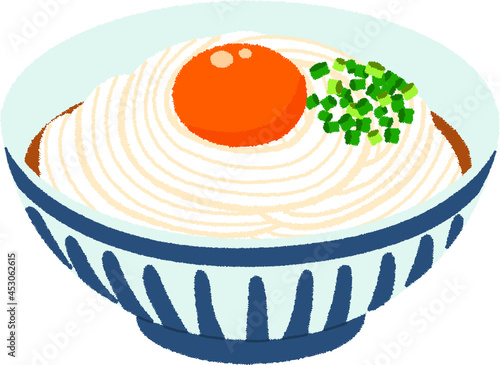 ぶっかけうどんのイラスト