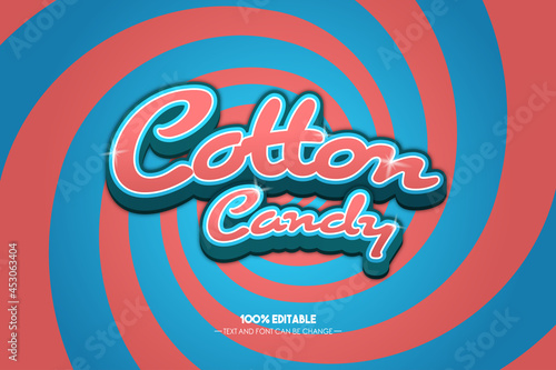 cotton candy text effect style