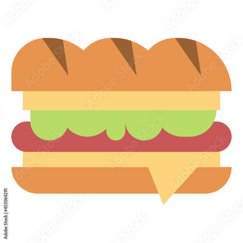 sandwich flat icon