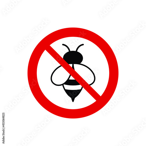 no bee icon Prohibited bee  icon.