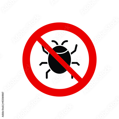 no insect icon Prohibited insects icon. 