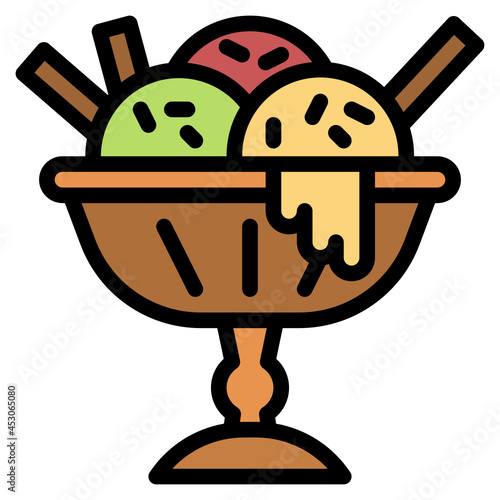ice cream line icon