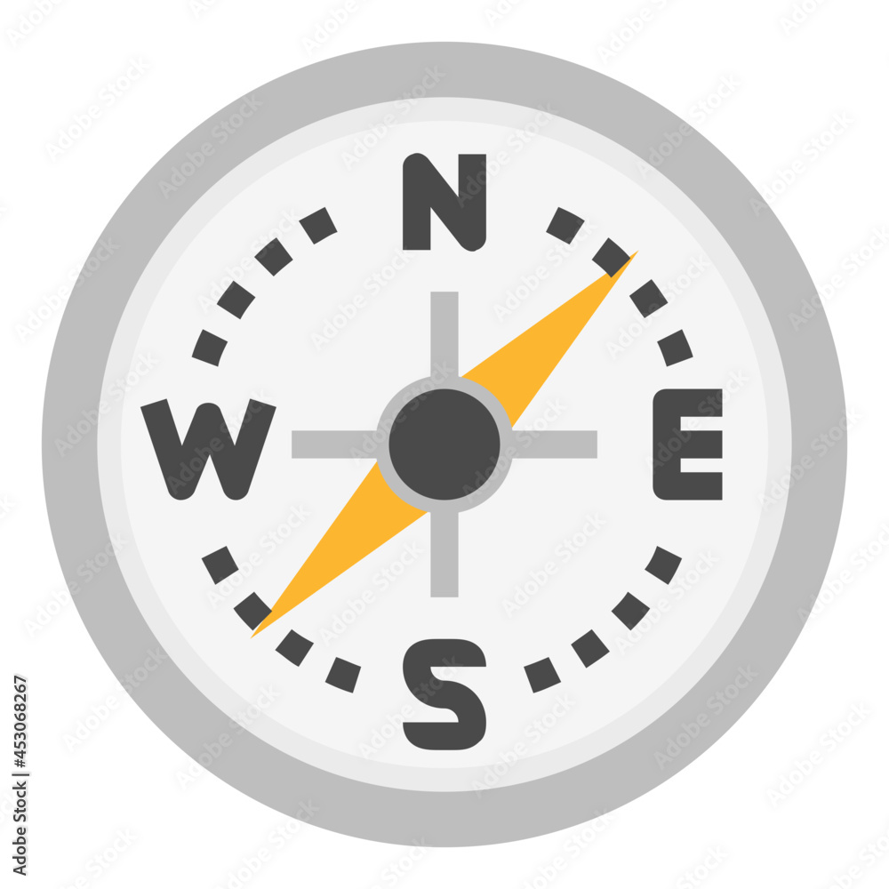 compass flat icon