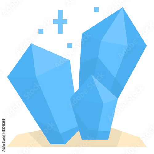 crystal flat icon