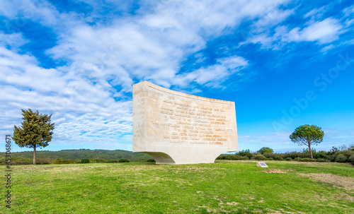 Kanlisirt memorial view. The Battle of Gallipoli  was a World War I battle fought between the Ottoman defenders and troops of the British Empire. photo