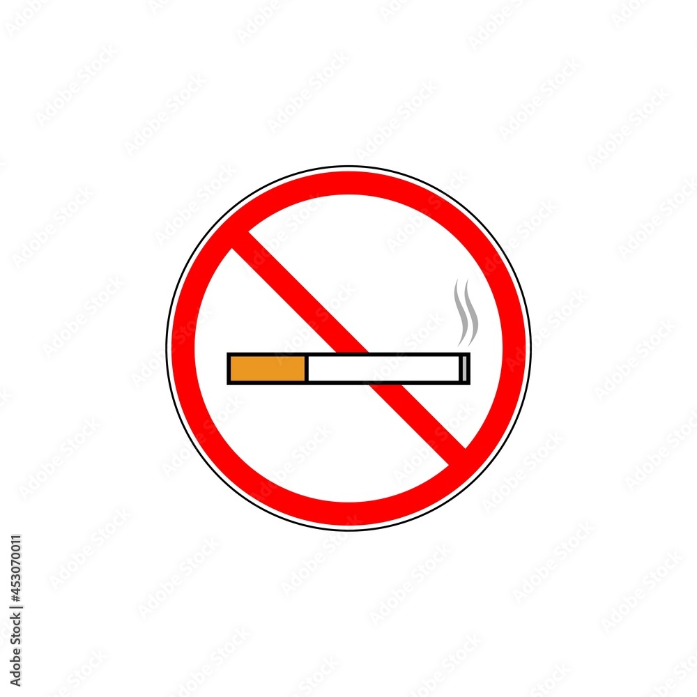 No smoking sign isolated on white background No smoking sign isolated on white background