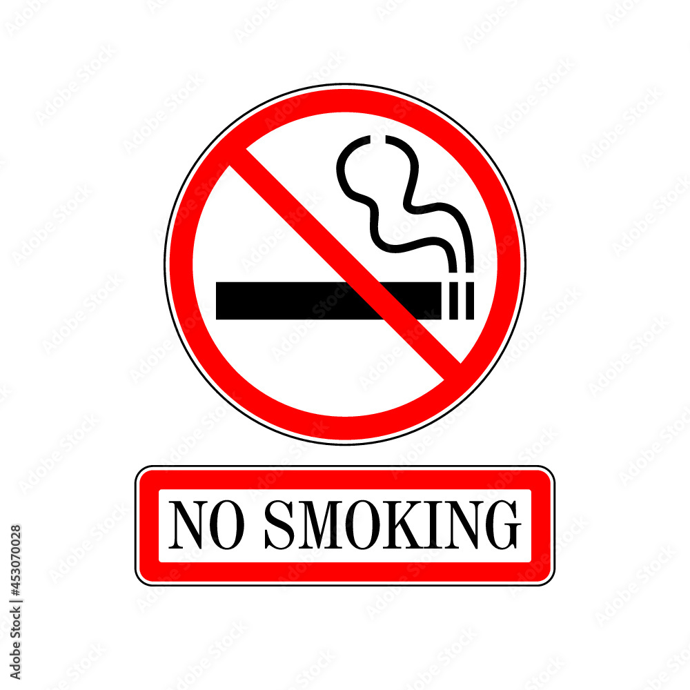 No smoking sign isolated on white background No smoking sign isolated on white background