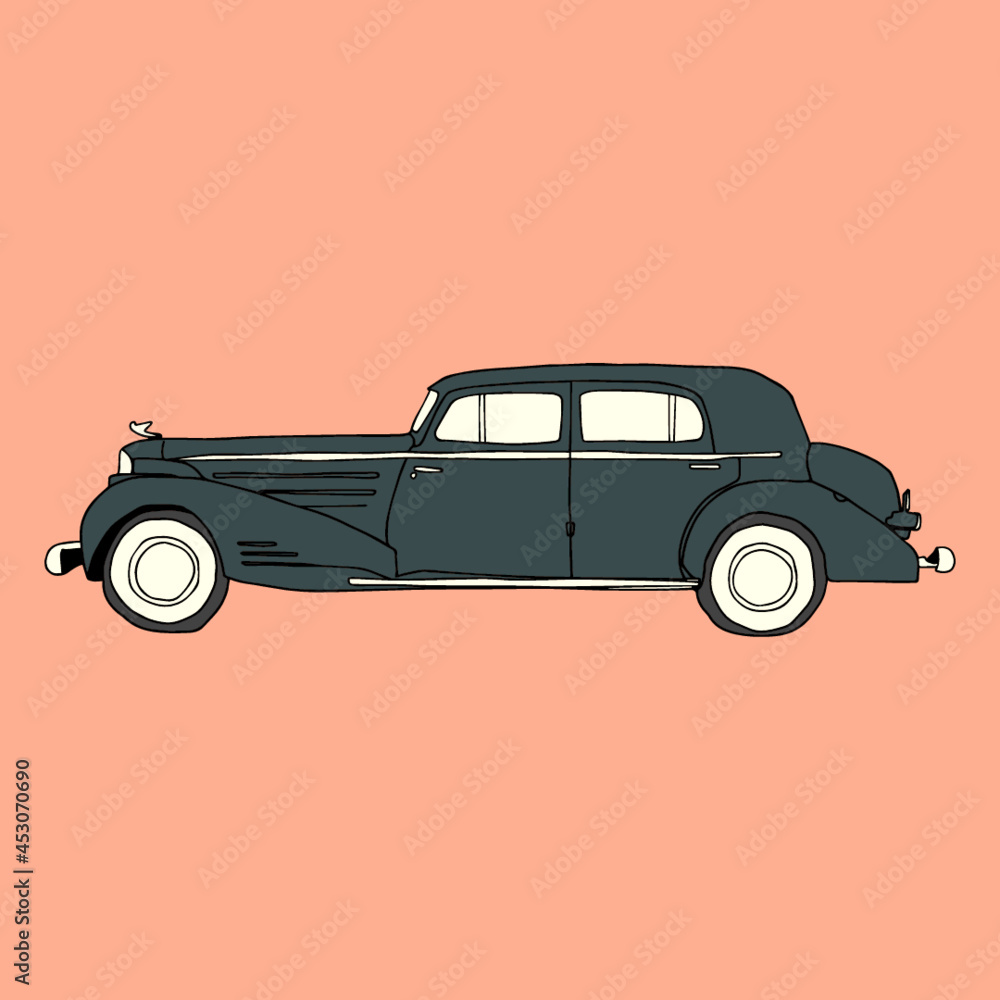 retro car vector