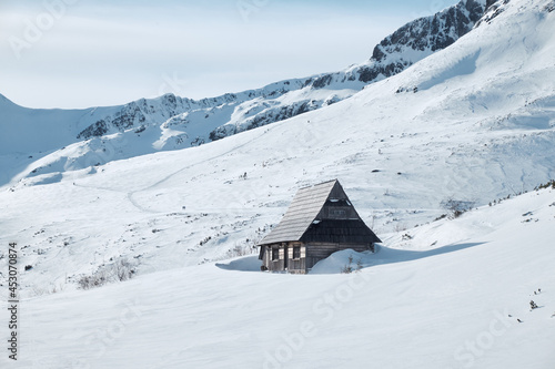 Winter cottage in the High Tatras at Dolina Pieciu Stawow Polskich