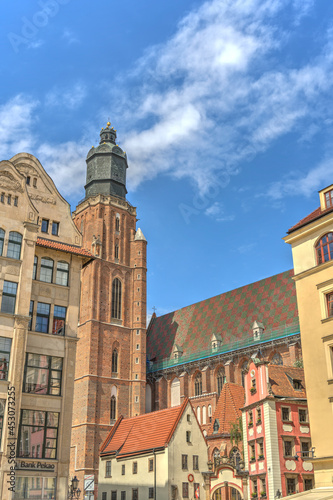 Wroclaw landmark: historical Rynek square, HDR Image