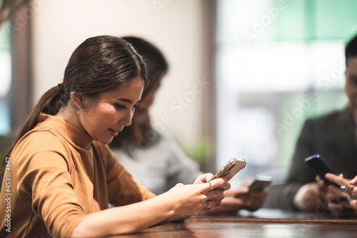 young woman person using mo...