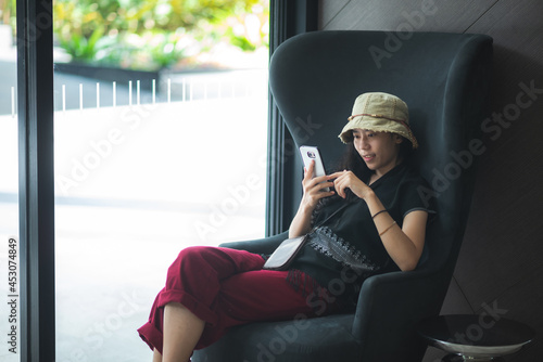 young woman person using mo...