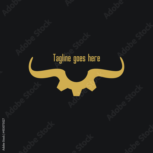 bull and gear simple combination logo exclusive design inspiration 
