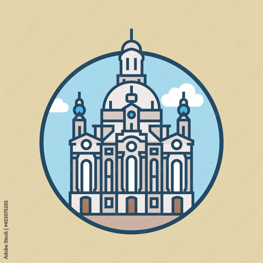 Fototapeta premium World famous building - Frauenkirche Dresden