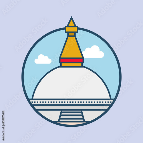 World famous building - Boudhanath Nepal © Graphic Mall
