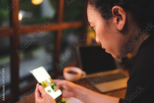 young woman person using mo...
