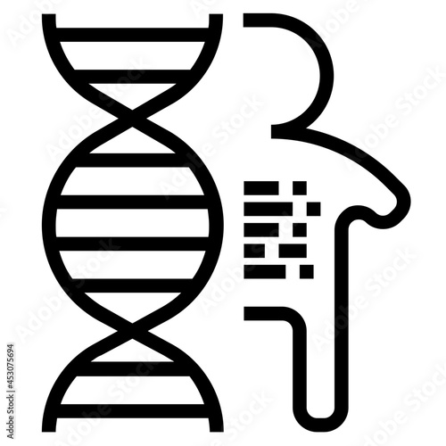 human genome line icon