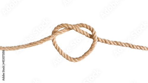 Konstfotografi A jute rope tied in the shape of a heart