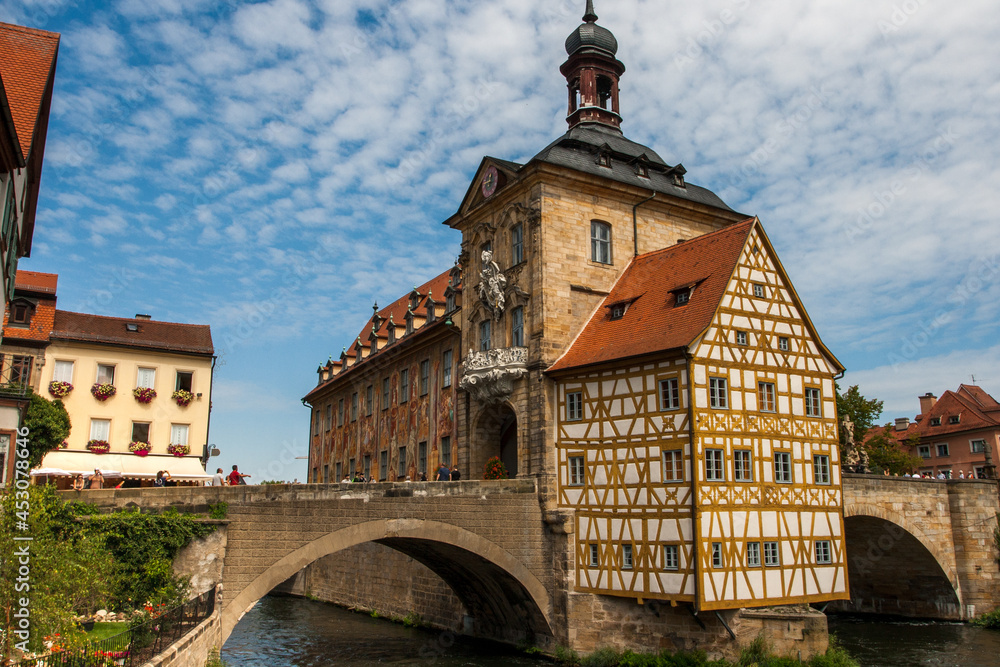 Title: Old Town Hall (Constructed 1386), built in the middle of the  located in the UNESCO heritage city, Bamberg, Germany.