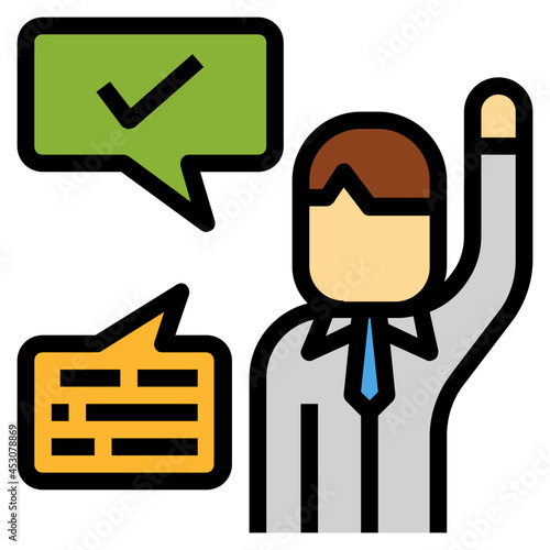 assertiveness line icon