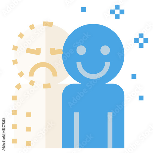 emotion coping flat icon