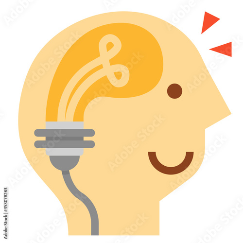 creative thinking flat icon