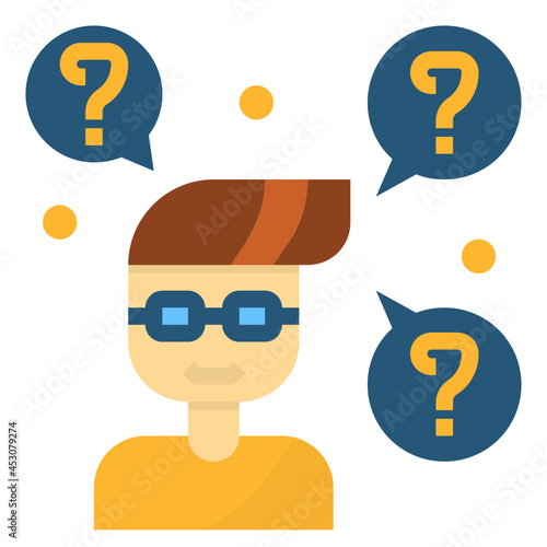 curiosity flat icon