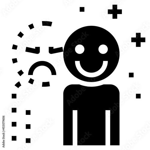 emotional coping glyph icon